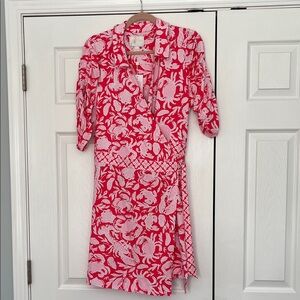 Lilly Pulitzer Ibby Skirted Romper - cane coral crab print